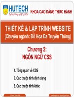 Bài giảng thiết kế và lập trình website  chương 2   tổng quan về CSS, các thuộc tính định dạng, các thuộc tính khác