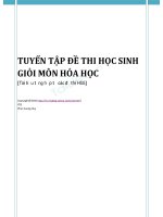 Tuyển tập đề thi học sinh giỏi hóa học