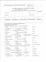 KTHK I môn T. Anh lớp 6