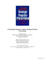 a purchasing managers guide to strategic proactive procurement 3888