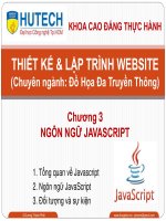 Bài giảng thiết kế và lập trình website  chương 3   giới thiệu về ngôn ngữ javascript