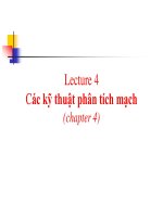 Chapter 4  lý thuyết mach 1 bài 4 Các kỹ thuật phân tích mạch