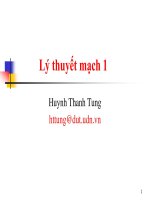 Lý Thuyết mạch 1 Bài 1 Tổng quan về mạch điện