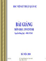 BÀI GIẢNG MÔN HỌC inventor - CHƯƠNG 6 TRÌNH DIỄN