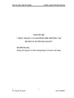 THỰC TRẠNG và GIẢI PHÁP môi TRƯỜNG tại HUYỆN vị XUYÊN hà GIANG