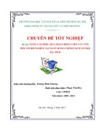 NÂNG CAO HIỆU QUẢ HOẠT ĐỘNG CHO VAY vốn đối với hộ NGHÈO tại NGÂN HÀNG CHÍNH SÁCH xã hội hà TĨNH 