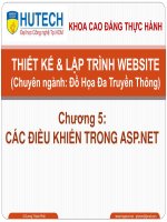 Bài giảng thiết kế và lập trình website  chương 5   các điều khiển trong ASP