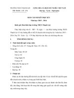 BÁO CÁO SƠ KẾT TỔ CHUYÊN MÔN TOÁN LÝ TRUNG HỌC CƠ SỞ