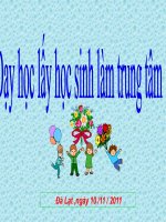 day học lấy học sinh làm trung tâm