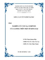 Nghiên cứu tán xạ compton của gamma trên một số kim loại 
