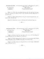 Đề thi KSCL kỳ I Môn Sử 9 Năm hoc 2013-2014