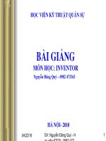 BÀI GIẢNG MÔN HỌC inventor - CHƯƠNG 2 CÔNG CỤ VẼ PHAC Sketch
