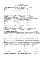 Bài Kiểm tra cho Unit 6 + 7 ENglish 9