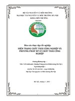 HIỆN TRẠNG CHẤT THẢI CÔNG NGHIỆP và PHƯƠNG PHÁP xử lý CHẤT THẢI CÔNG NGHIỆP