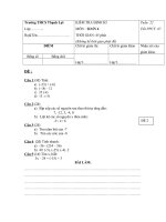 KIỂM TRA 1 TIẾT SỐ HỌC 6 TUẦN 22 ĐỀ 2