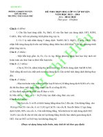 Đê thi HSG Hóa 9 vong 2 có đáp an