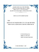 Khảo sát giá trị bão hòa của vật liệu bê tông theo năng lượng bằng chương trình MCNP  