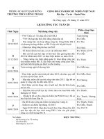 Kế hoạch công tác Tuần 20 năm học 2013 - 2014