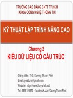Bài giảng kỹ thuật lập trình nâng cao   chương 2    kiểu dữ liệu có cấu trúc