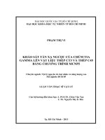 Khảo sát tán xạ ngược của chùm tia gamma lên vật liệu thép CT3 và thép c45 bằng chương trình MCNP5 