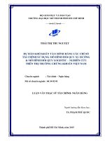 dự báo khó khăn tài chính bằng các chỉ số tài chính sử dụng mô hình hồi quy xu hướng  mô hình hồi quy logistic – nghiên cứu trên thị trường chứng khoán việt nam