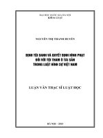 Định tội danh và quyết định hình phạt đối với tội tham ô tài sản trong luật hình sự việt nam 