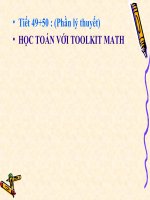 Bài đọc thêm 3. Học Toán với Toolkit Math