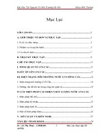 ĐÁNH GIÁ HIỆN TRẠNG môi TRƯỜNG nước lưu vực SÔNG cầu và các BIỆN PHÁP cải THIỆN CHẤT LƯỢNG nước 