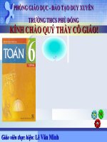 Chương III. §1. Mở rộng khái niệm phân số