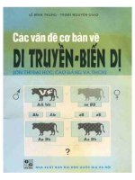 Ebook các vấn đề cơ bản về di truyền   biến dị  phần 1