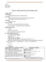 giáo án số học kì 2 soạn hoàn chỉnh