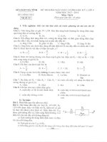 Đề thi KSCL kỳ I Môn Lí 9 Năm hoc 2013-2014