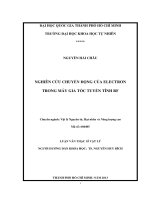 Nghiên cứu chuyển động của electron trong máy gia tốc tuyến tính RF 
