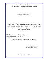 mức độ công bố thông tin tự nguyện của các ngân hàng việt nam và các yếu tố ảnh hưởng