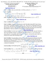 Đề thi thử môn toán  2016 Xuân Trường Nam ĐỊnh