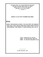 Phân tích hàm lượng vài nguyên tố trong mẫu địa chất bằng phương pháp kích hoạt neutron và huỳnh quang tia x 