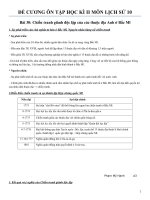 Đề cương ôn tập học kì II môn Lịch sử 10