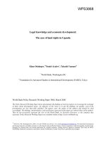 Legal knowledge and economic development: The case of land rights in Uganda