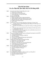 Đề cương trắc nghiệm môn kinh tế đại cương