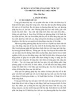 PHỐI hợp GIỮA PHƯƠNG PHÁP dạy học NHÓM với một số kĩ THUẬT dạy học TÍCH cực QUA bài dạy cụ THỂ