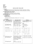 GIÁO ÁN TỰ CHỌN TOÁN 8 HỌC KỲ I