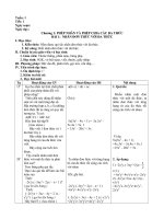 GIÁO ÁN ĐẠI SỐ 8 TUẦN 1 ĐẾN TUẦN 10