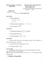 ĐỀ KIỂM TRA HỌC KỲ 1 MÔN TOÁN LỚP 8