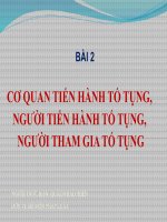 CƠ QUAN TIẾN HÀNH tố TỤNG, NGƯỜI TIẾN HÀNH tố TỤNG