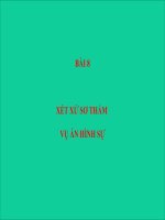 xét xử sơ thẩm  vụ án hình sự