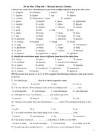 ĐỀ ÔN THI HỌC SINH GIỎI TIẾNG ANH 9 KÈM ĐÁP ÁN