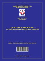 Dạy học theo dự án mô đun Tiện 2 tại trường Cao đẳng nghề Việt Nam - Singapore