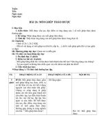 GIÁO ÁN CÔNG NGHỆ 8 TỪ BÀI 26 ĐẾN BÀI 27