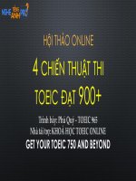 Bốn chiến thuật thi toeic