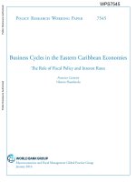 Business Cycles in the Eastern Caribbean Economies The Role of Fiscal Policy and Interest Rates